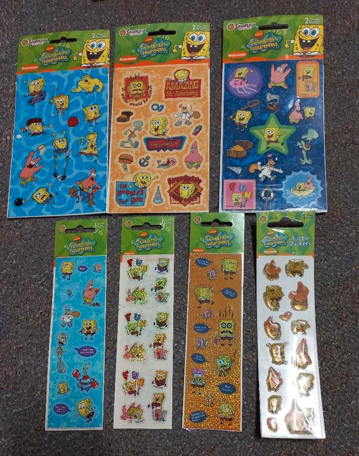 Spongebob squarepants 7 stickerboekjes nog nieuw ongebruikt, Hobby en Vrije tijd, Stickers en Plaatjes, Nieuw, Meerdere stickers