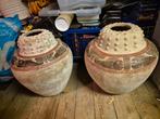 2 Afrikaanse potten uit de wereldwinkel, Ophalen, Rond, Steen of Aardewerk