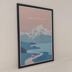 Lijst met poster New Zealand, Huis en Inrichting, Ophalen, Minder dan 50 cm, 50 tot 75 cm, Zo goed als nieuw