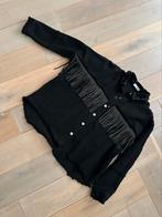 Zara jas vest franjes zwart maat S, Ophalen of Verzenden, Zo goed als nieuw, Jasje, Maat 36 (S)