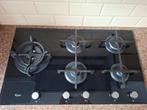 Whirlpool inbouw gas kookplaat met wokbrander  86 x 51 cm, Witgoed en Apparatuur, Kookplaten, Ophalen, Gebruikt, Inbouw, Gas