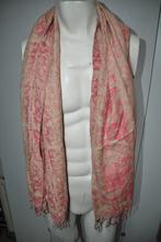 GHi111 Sjaal Roze Bruin, Ophalen of Verzenden, Zo goed als nieuw, Maat 46/48 (XL) of groter, Sjaal