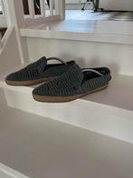 Herenschoenen maat 44 instappers grijs blauw leer gevlochten, Ophalen of Verzenden