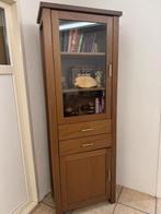 Vitrinekast met lades en bijpassend tafeltje, Ophalen, Minder dan 50 cm, Glas, Zo goed als nieuw