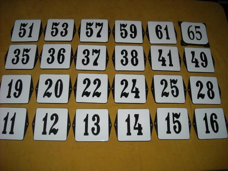 emaille huisnummer huis nummer deur bord nummerbord oud, Antiek en Kunst, Antiek | Emaille, Ophalen of Verzenden