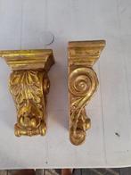 Consoles oud goud kleurig muurconsoles., Antiek en Kunst, Ophalen of Verzenden