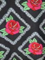 Tante Betsy Jurk met Rozenprint Maat XL, Tante Betsy, Zwart, Maat 46/48 (XL) of groter, Ophalen of Verzenden