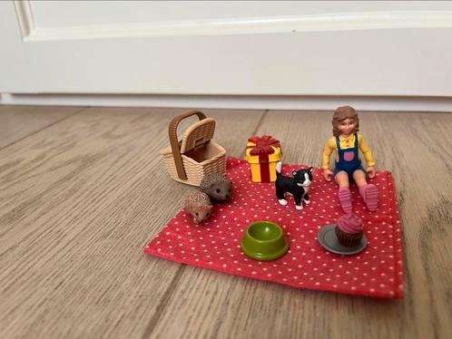 Schleich picknick set 42426, Verzamelen, Dierenverzamelingen, Zo goed als nieuw, Beeldje of Figuurtje, Paard, Ophalen of Verzenden