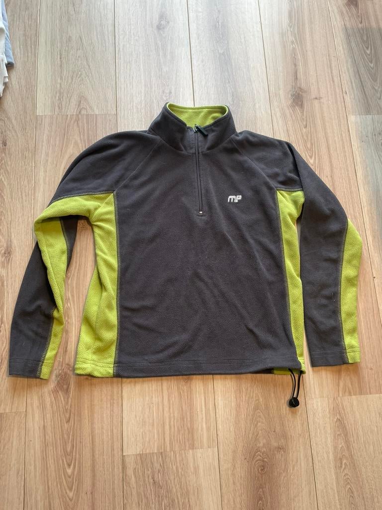 Fleece Skipully mountain peak maat 164 grijs trui groen, Verzenden, Gebruikt, Jongen of Meisje, Trui of Vest