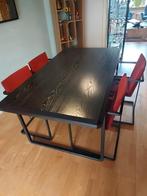Eettafel met stoelen van Hennie de Jong, Huis en Inrichting, Ophalen, 50 tot 100 cm, Zo goed als nieuw, Vijf personen of meer