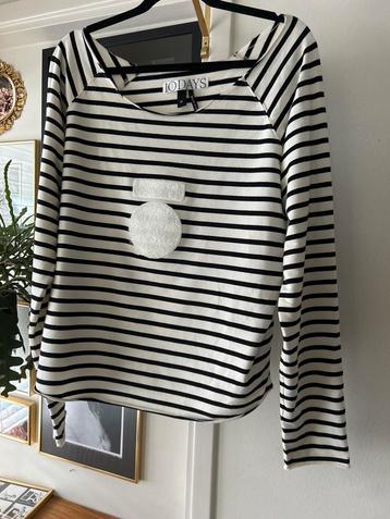 10 Days cropped sweater - Maat M - Gestreept beschikbaar voor biedingen