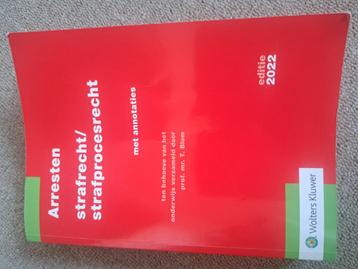 T. Blom - Arresten strafrecht/strafprocesrecht 2022 beschikbaar voor biedingen