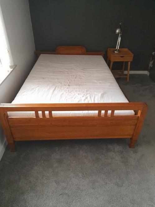 Vintage bed twijfelaar inclusief spiraalbodem, Huis en Inrichting, Slaapkamer | Bedden, Gebruikt, Twijfelaar, Overige maten, 200 cm