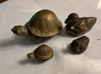 Vintage koperen Beeldjes - Schildpadjes en Eendjes, Ophalen of Verzenden, Brons