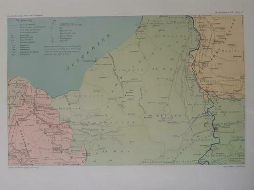 B121/ Plattegrond Eemland en Veluwe in 1795. Litho uit 1913, Antiek en Kunst, Kunst | Litho's en Zeefdrukken, Ophalen of Verzenden