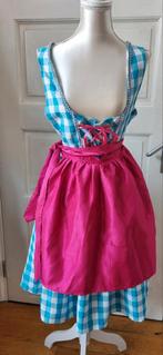 Licht blauw fuchsia Dirndl jurk Oktoberfeest 38/40 trachten, Ophalen of Verzenden, Zo goed als nieuw, Maat 38/40 (M), Carnaval