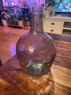 Grote glazen fles / vaas - paars, Ophalen, Overige kleuren, 50 tot 75 cm, Glas