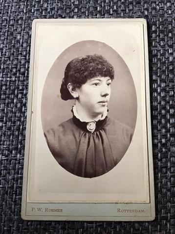 CDV, Jongedame, P.W. Roemer, Rotterdam, Carte de Visite beschikbaar voor biedingen