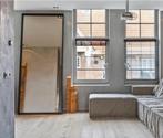 Groot staand spiegel - Zwart frame – Modern – perfecte staat, Huis en Inrichting, Woonaccessoires | Spiegels, Ophalen, Zo goed als nieuw