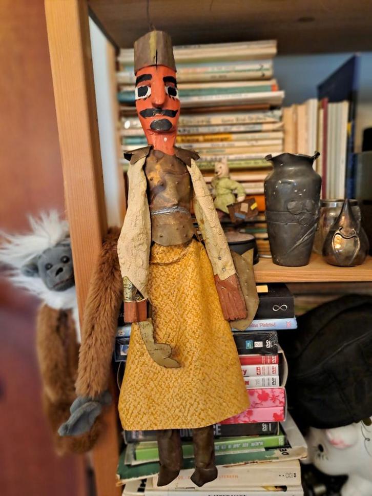 Antieke Pop - Stof / IJzer/Hout, Antiek en Kunst, Antiek | Overige Antiek, Ophalen of Verzenden