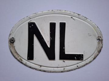 Oud NL Schildje Landaanduiding Oldtimer. beschikbaar voor biedingen