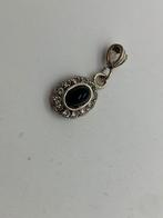 V823 Prachtige zilveren art nouveau hanger, Ophalen of Verzenden, Zilver, Hanger, Met edelsteen