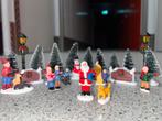Kerstdecoratie Set – Houten Sleeën & Mini Figuren, Diversen, Kerst, Ophalen of Verzenden, Zo goed als nieuw
