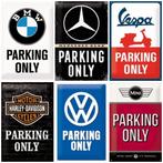 Moto Guzzi parking only relief reclamebord van metaal deco, Ophalen of Verzenden, Nieuw, Auto's