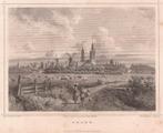 Delft. Gezicht op de stad. Staalgravure 1858 Terwen, Antiek en Kunst, Kunst | Etsen en Gravures, Ophalen of Verzenden