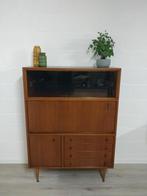 Vintage midcentury highboard | wandkast | barkast retro, Ophalen, Zo goed als nieuw