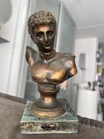 Bronzen Hermes Buste - Grieks Antiek, Ophalen of Verzenden, Brons