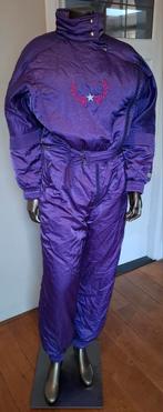 Uniek Vintage skipak glanzend paars ski après-ski carnaval, Maat 38/40 (M), Active, Ophalen of Verzenden, Zo goed als nieuw