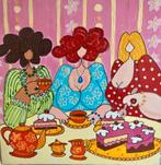 Leuk, kleurrijk schilderijtje, Antiek en Kunst, Ophalen of Verzenden