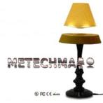 Zwevende lamp geel met houten voet, Ophalen, Nieuw