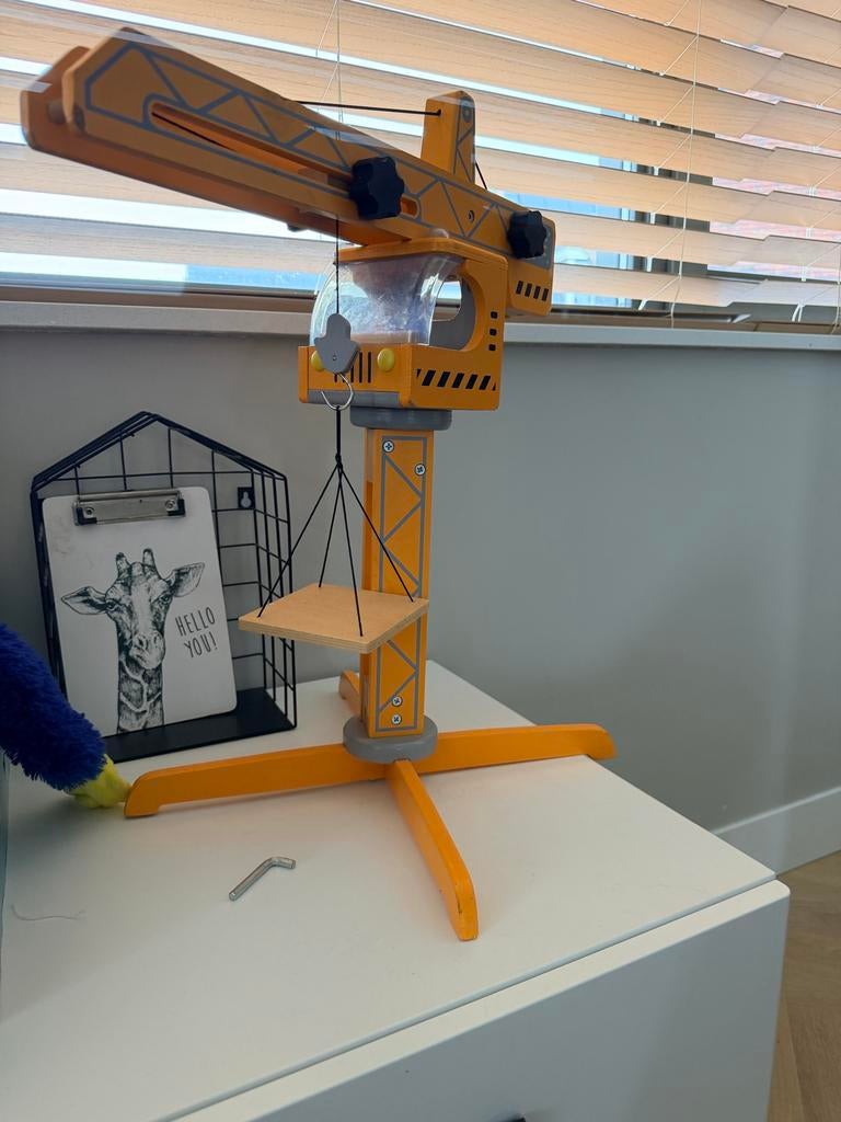 Houten Kraan Speelgoed - Beweegbaar, Ophalen of Verzenden, Zo goed als nieuw, Overige typen