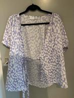 Satijnen wikkelblouse, Ophalen of Verzenden, Zo goed als nieuw, Maat 38/40 (M), Paars