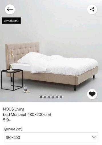 NOUS living bed + EMMA matras 180x200 beschikbaar voor biedingen