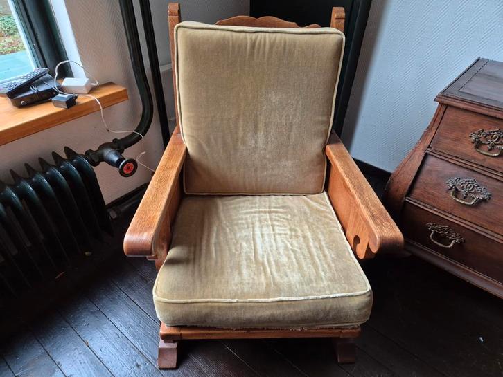 Slavonisch Eiken Fauteuil - Comfortabel & Stijlvol, Huis en Inrichting, Fauteuils, 50 tot 75 cm, 75 tot 100 cm, Ophalen of Verzenden