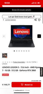 LENOVO LAPTOP GAMING, Ryzen 7 5800H, 3201 Mhz, 8 Cores, 16 Logical processors., 16 GB, 15 inch, Qwerty