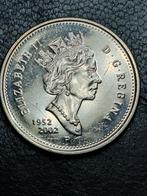 25 cent 1952 2002 Canada Queens Jubilee, Postzegels en Munten, Munten | Amerika, Ophalen of Verzenden, Noord-Amerika
