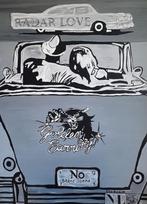' RADAR LOVE'' SCHILDERIJ GOLDEN EARRING, Ophalen of Verzenden, Nieuw in verpakking, Overige formaten, Poprock