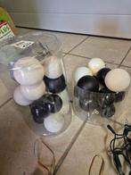 Kerstballen zwart/ cremewit plus verlichting, Ophalen of Verzenden