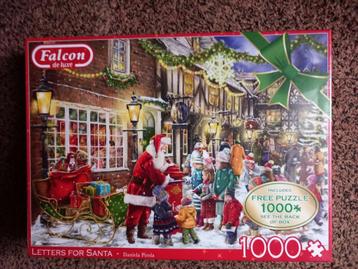 Puzzel 1000 stukjes Falcon de Luxe Letters For Santa 2 in 1 beschikbaar voor biedingen