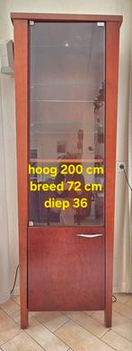 Kersen vitrinekast / Kersen ladenkast( 7 lades), Ophalen, 50 tot 100 cm, Kersenhout, 150 tot 200 cm