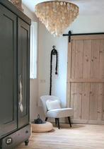 Stoere Katrol Lamp / Verlichting, Ophalen of Verzenden, Gebruikt, Metaal, Industrieel