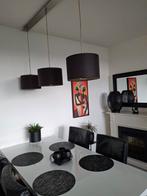 hanglamp met 3 zwarte lampenkappen voor boven eettafel, Ophalen, Zo goed als nieuw, Minder dan 50 cm