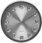 Stijlvolle Karlsson wandklok met diamanten, Ophalen, Nieuw, Analoog, Wandklok