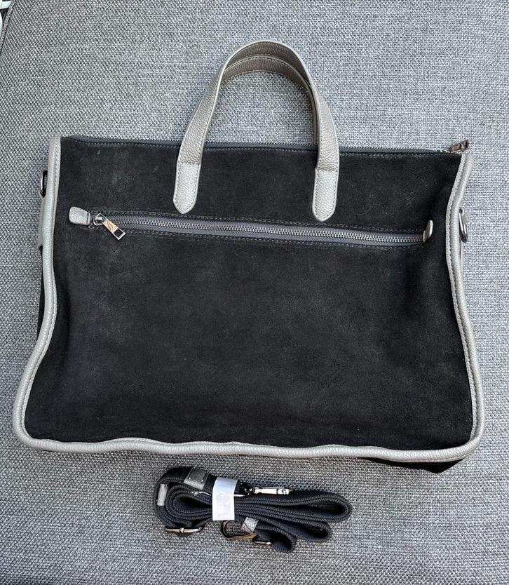 Zwarte laptop tas damestas Romano, Computers en Software, Laptoptassen, Nieuw, Schoudertas, 17 inch of meer, Ophalen