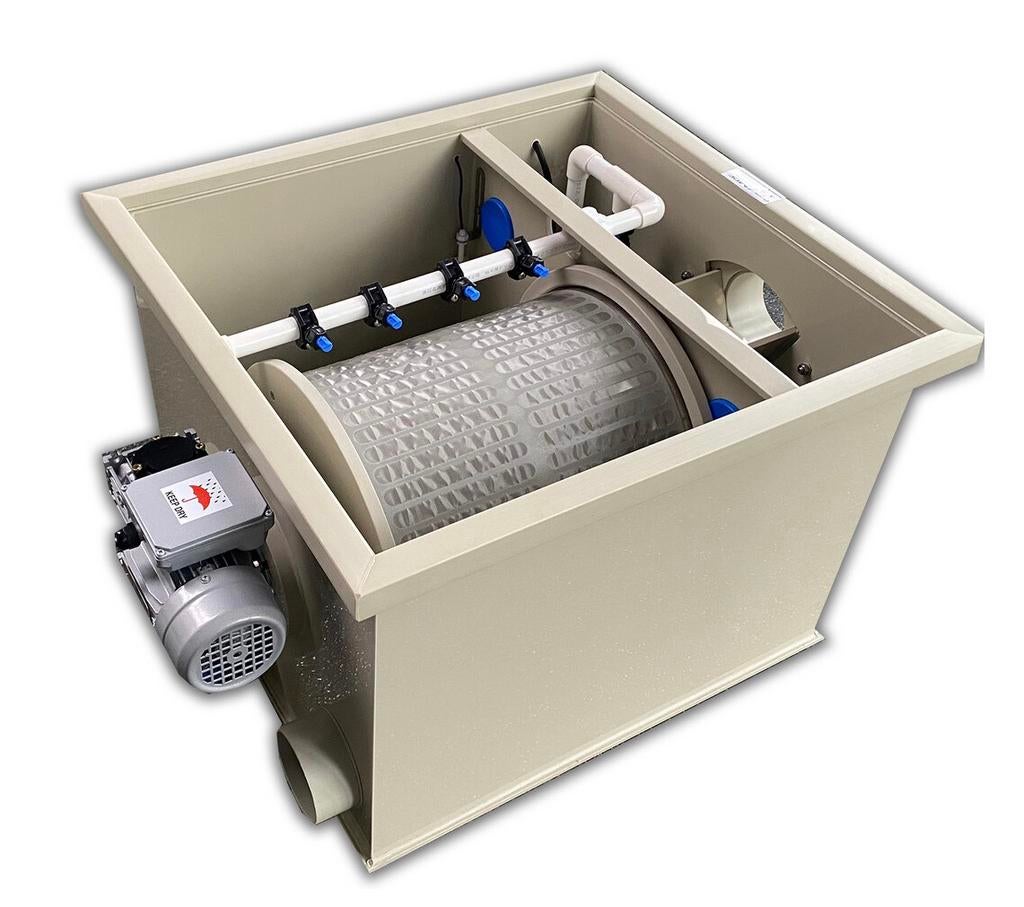 Losse trommelfilter 30m3 per uur met inbouwspoelpomp vijver, Tuin en Terras, 5384sg, Heeschkoi, Nieuw, Ophalen of Verzenden