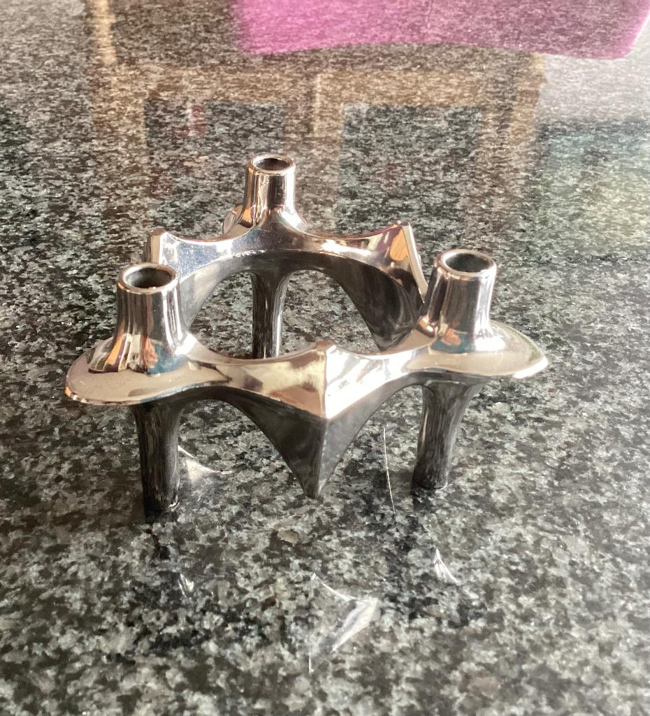 Kandelaar, Quist, metaal, stapelbaar, vintage, zeldzaam, Antiek en Kunst, Antiek | Kandelaars, Overige materialen, Ophalen